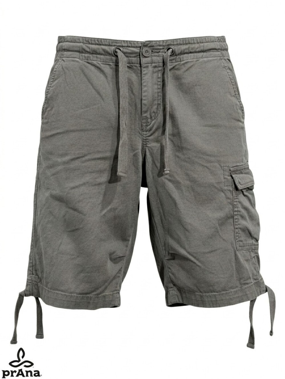 prAna Emma Bermuda Cargo Shorts Organic Cotton Hiking Travel Gray Women's Size 8